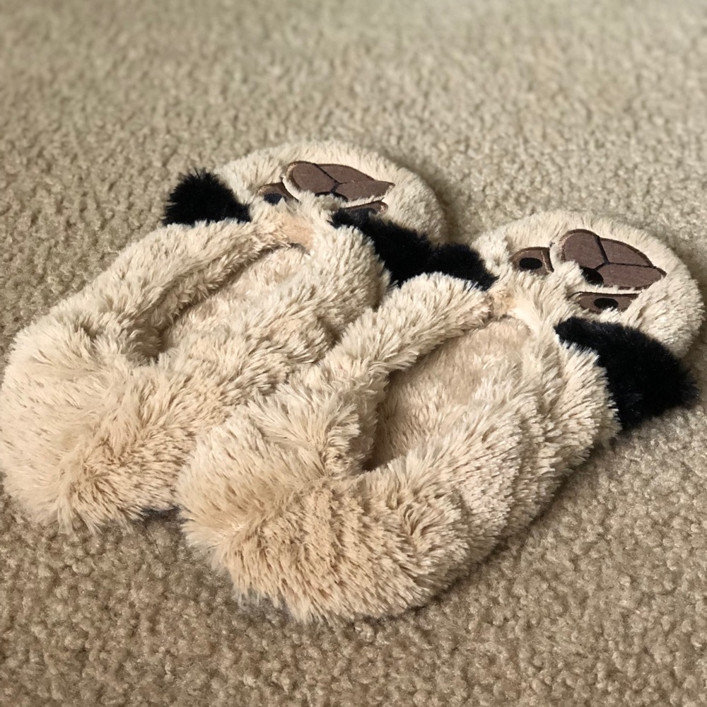 Fuzzy Puppy Slippers
